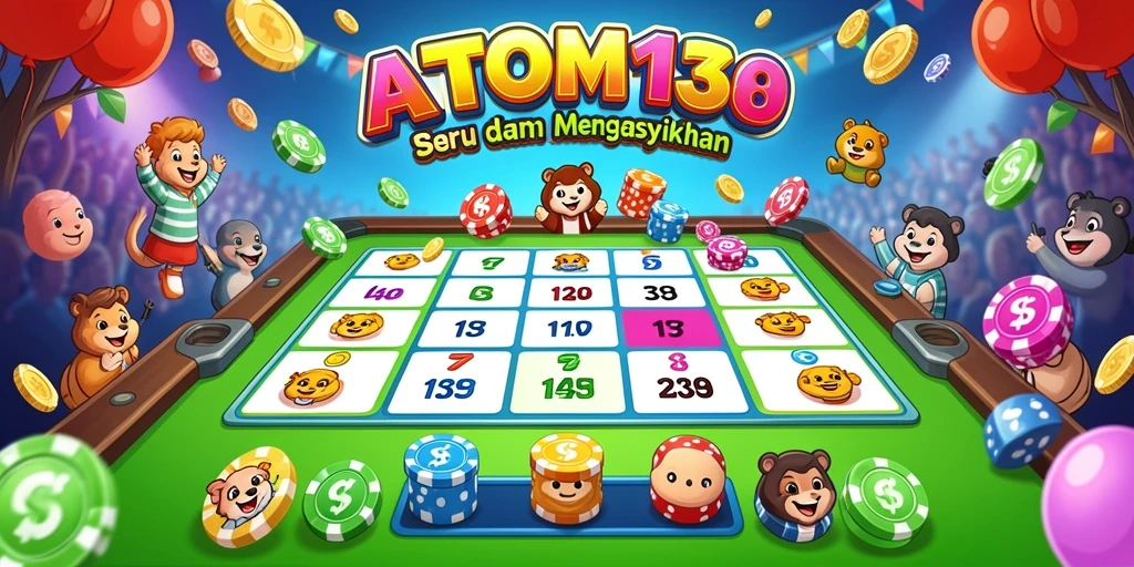 Tampilan menarik screenshot utama ATOM138 saat gameplay Bingo.