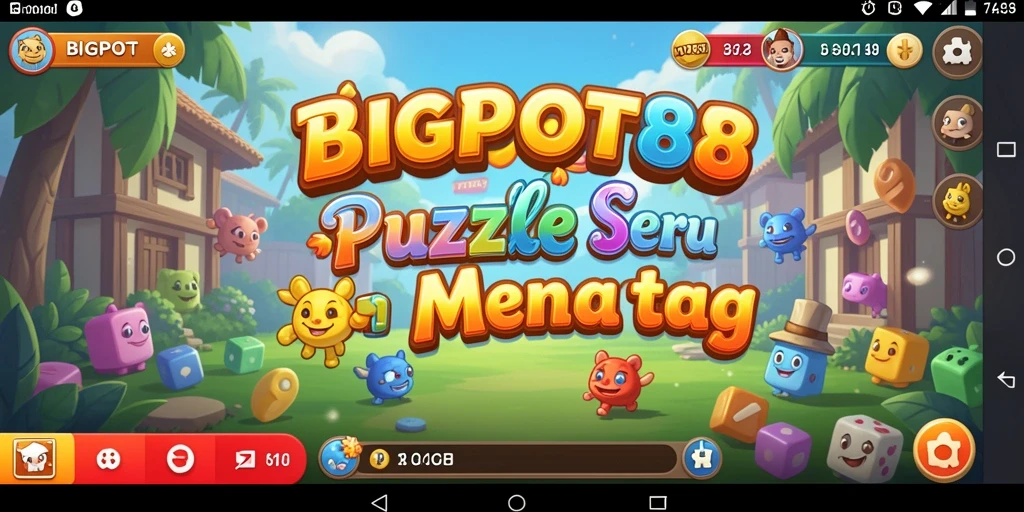 Tampilan gameplay Puzzle yang menantang dan mengasyikkan di BIGPOT88.