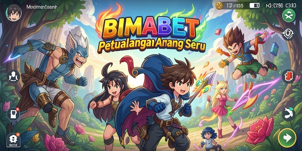 Screenshot menampilkan gameplay menarik dari BIMABET dengan karakter anime.