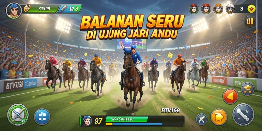 Tampilan gameplay yang seru dalam balapan BTV168.