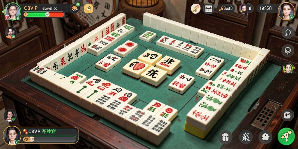 Screenshot gameplay C8VIP yang menampilkan aksi seru Mahjong.