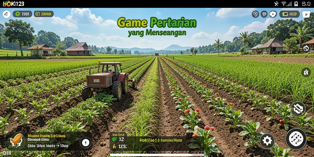 Screenshot HOKI123 memperlihatkan keseruan berkebun di lahan pertanian.