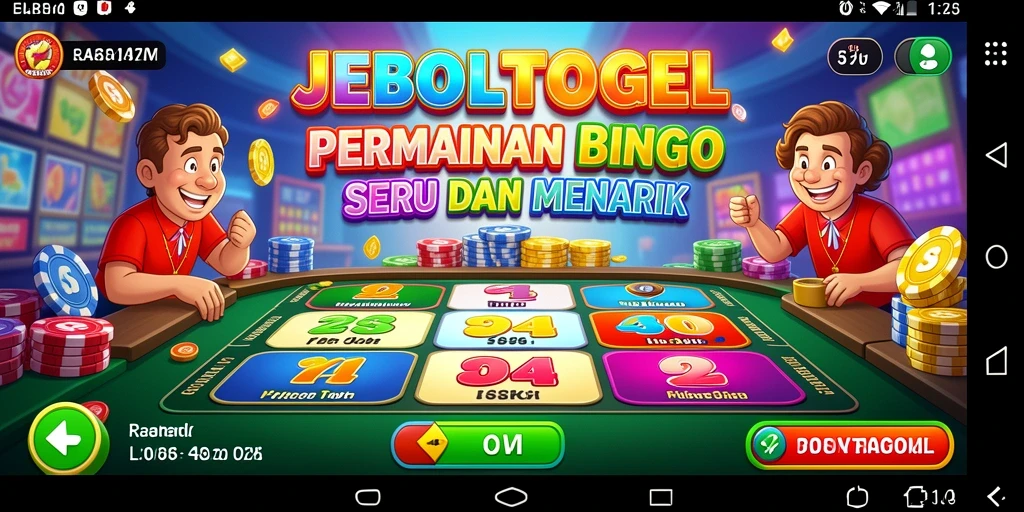 Tampilan menarik saat memainkan game Bingo JEBOLTOGEL.