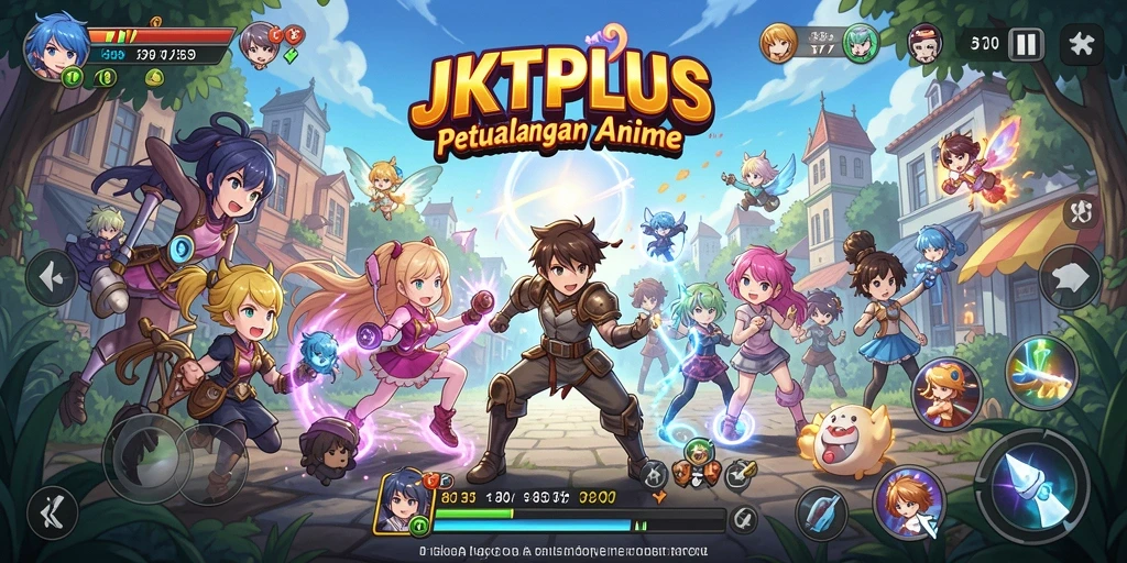 Tampilan dinamis dari gameplay JKTPLUS yang penuh aksi.