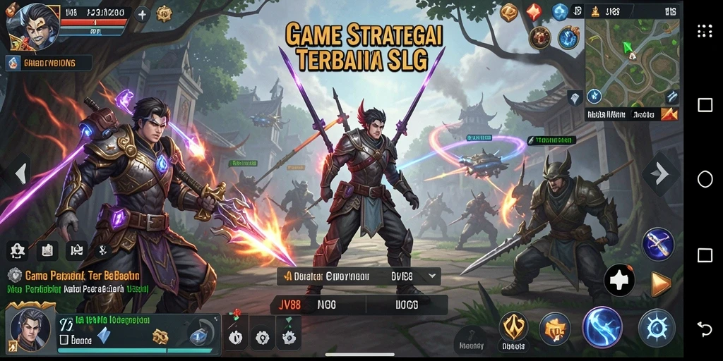 Tangkapan layar utama menunjukkan aksi intens gameplay SLG.