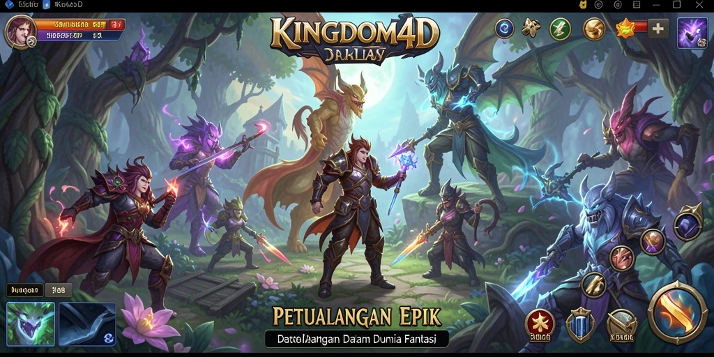 Tampilan gameplay <strong>KINGDOM4D</strong> yang menampilkan aksinya yang mendebarkan dan dunia yang luas.