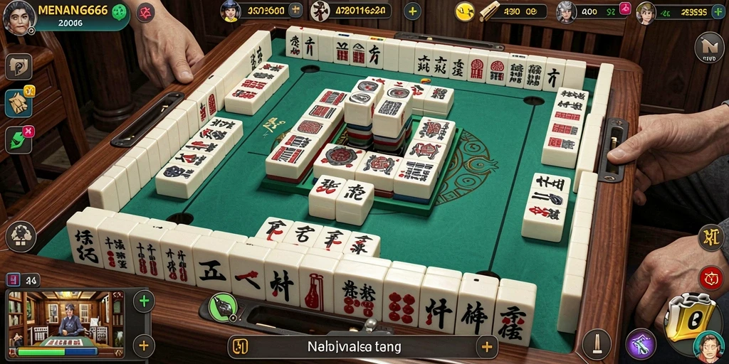 Tampilan gameplay menarik dari Mahjong di MENANG666.