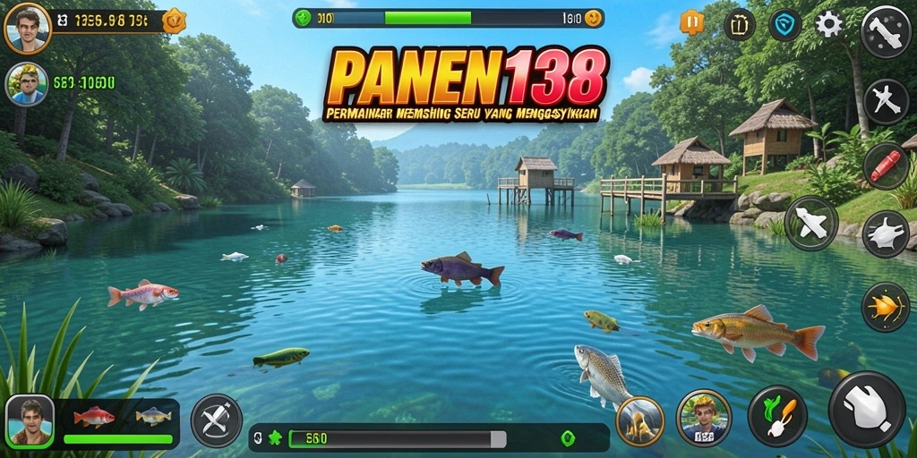 Tampilan gameplay PANEN138 yang menampilkan aksi memancing yang seru.