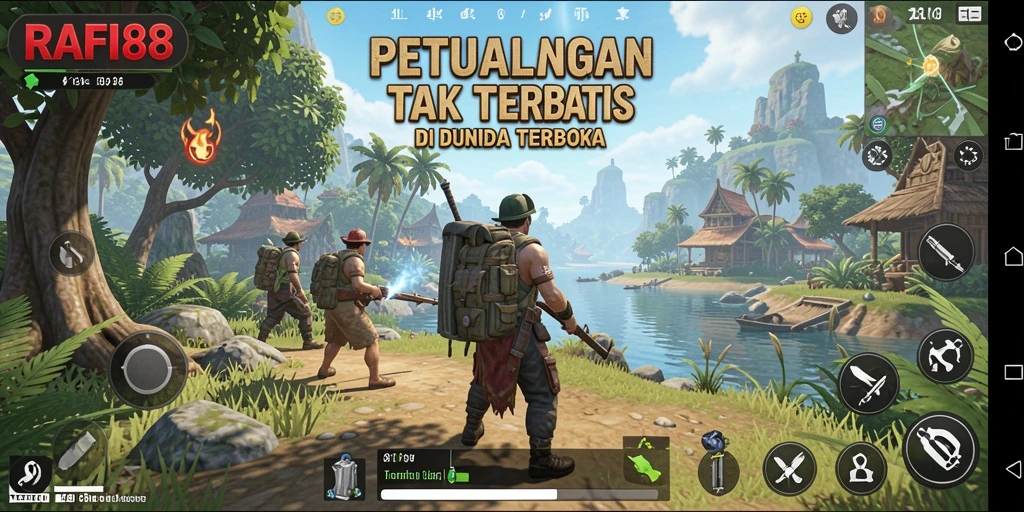 Tampilan gameplay Open World yang menakjubkan dalam RAFI88.
