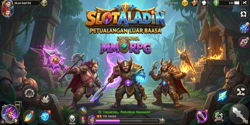 Screenshot gameplay yang menampilkan aksi seru di dunia <strong>SLOTALADIN</strong>.