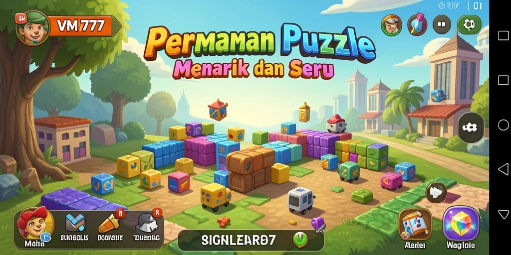 Screenshot gameplay VM777 menampilkan tantangan menarik dalam game Puzzle.