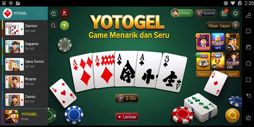 Tampilan gameplay seru dari YOTOGEL saat bermain Domino.